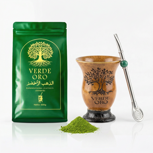 طقم متة الذهب الأخضر